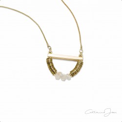Tipo Gold Long Semicircle Necklace