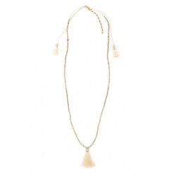 Sand Tassel Beaded Necklace