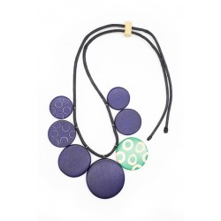 Sky Circle Print Necklace