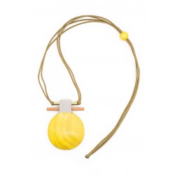 Talia Yellow Disc Pendent Necklace