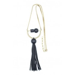 Cosmo Suede Tassel Necklace