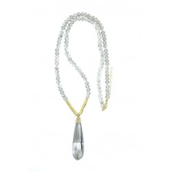 Smoky Pewter Pendant Necklace