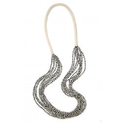 African Black/White beaded Necklace
