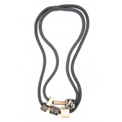 Lee Printed Tube Cord Necklace 