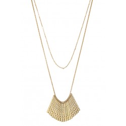 Gold Hammered Multi Bar Necklace