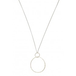 Silver Circle Drop Necklace